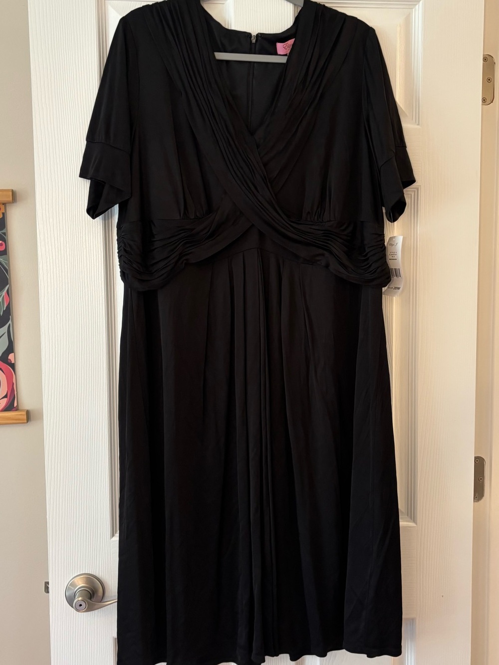 Eliza J - Classic Black Short Sleeve Cocktail Dress